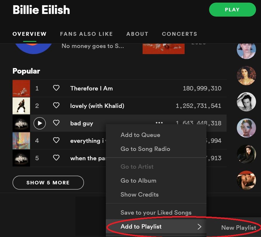 spotify New Playlist Billie Eilish.jpg