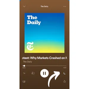 Spotify Podcast Sleep Timer step 2: find moon icon Find-Timer-option-in-Spotify-podcasts.png