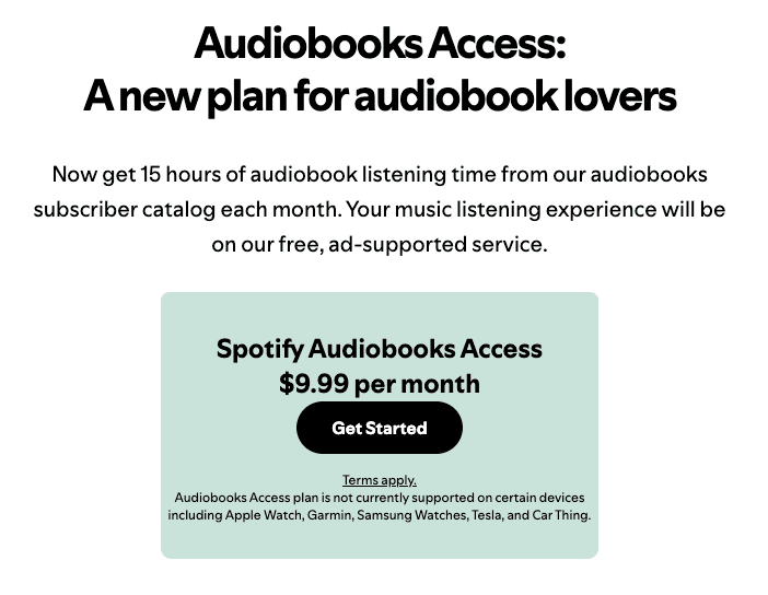 How to get audiobooks on Spotify