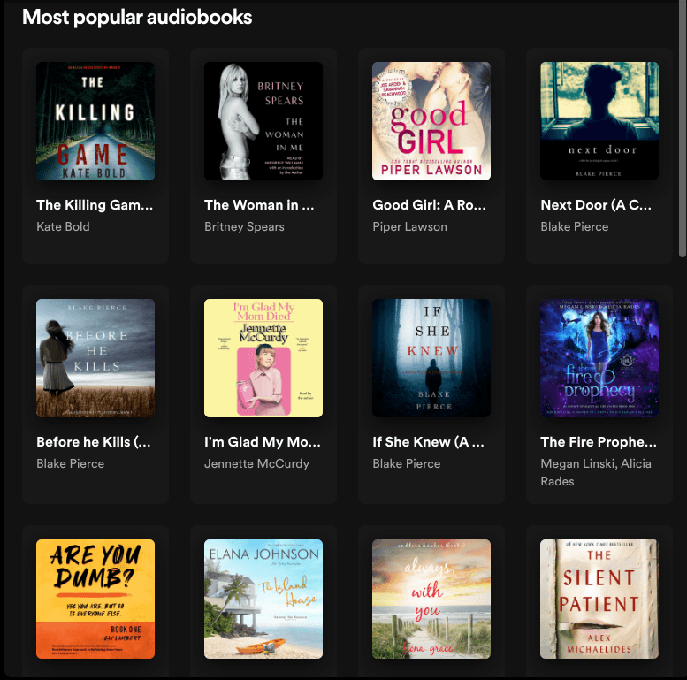 Spotify-audiobooks-offer-mostpopular